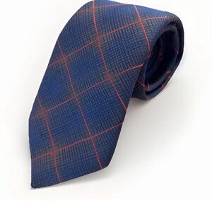 Thomas Pink Blue Plaid Men's Luxury Necktie 100% Silk Woven in UK Stylish